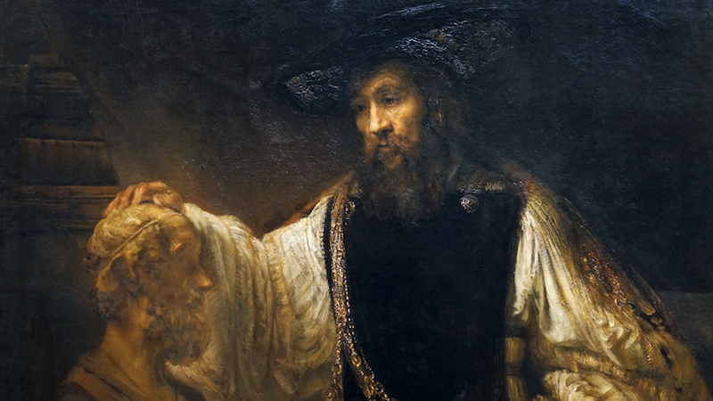 Aristotle with a Bust of Homer by Rembrandt